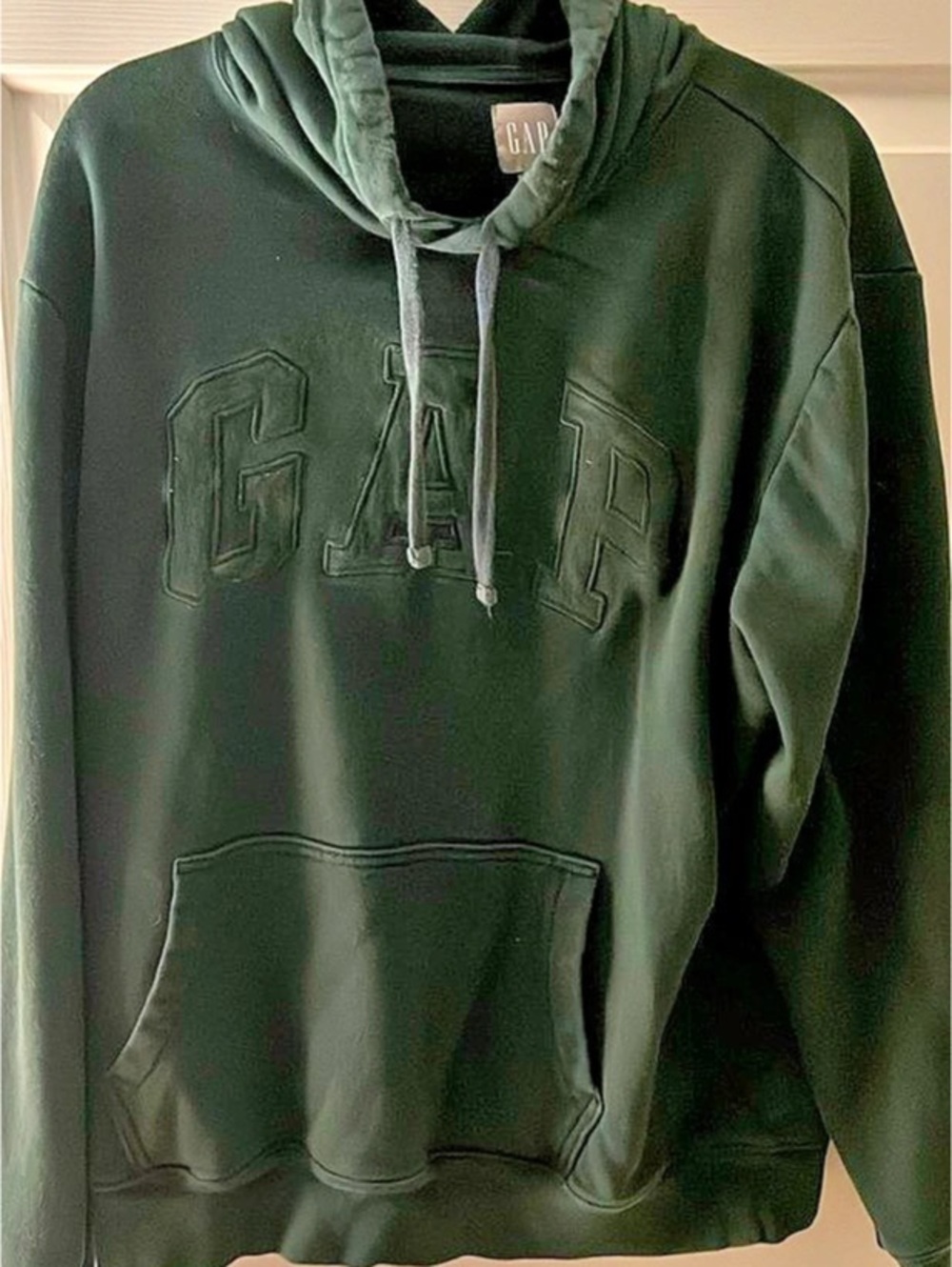 Gap VintageSoft Arch Logo Hoodie Green Size Large